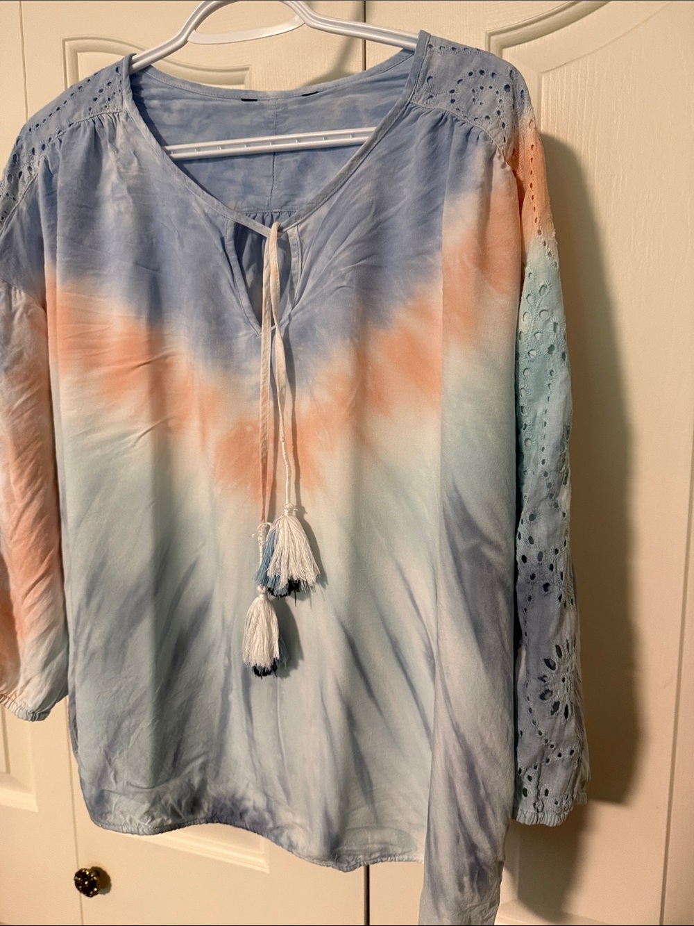 Tie Die blouse Ptp 28"